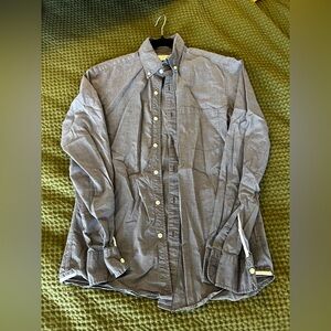 J. Crew Men's Button-Down Shirt - Light Gray